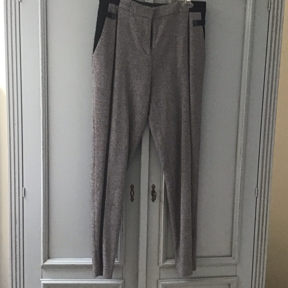 Zara Women's Gray and Black Trousers
